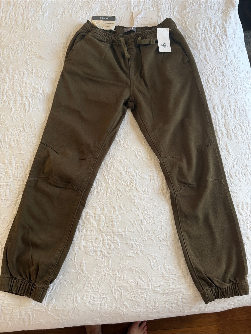 DL1961 kid Olive Jogger Pants - Olive Green size 12